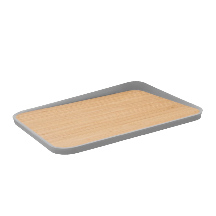 เขียงไม้ไผ่ BergHOFF รุ่น Leo อ่อนโยนต่อใบมีด  41 x 30.50 x 4 ซม. สีเทา 3950088_0